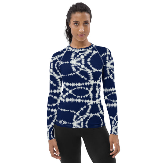 Indigo Batik 2 - Women's Rash Guard