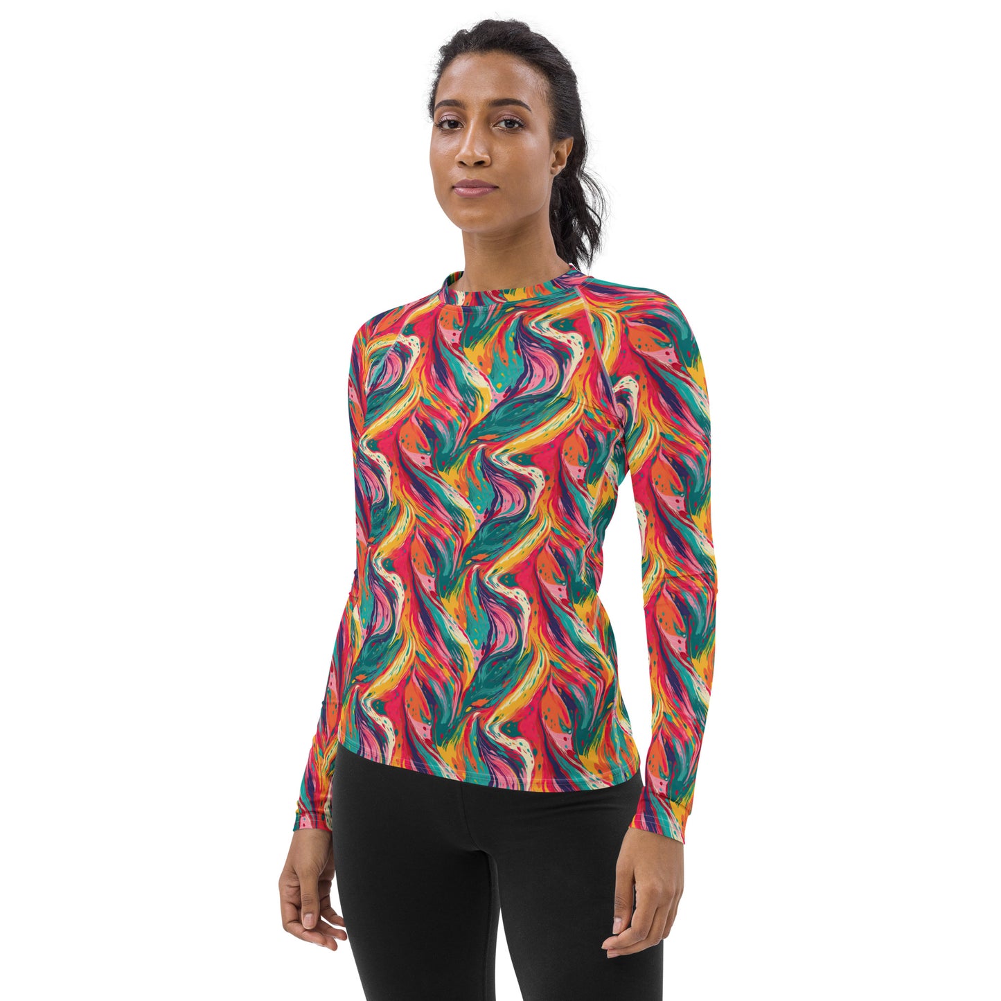 Multicolor Abstract - Women's Rash Guard