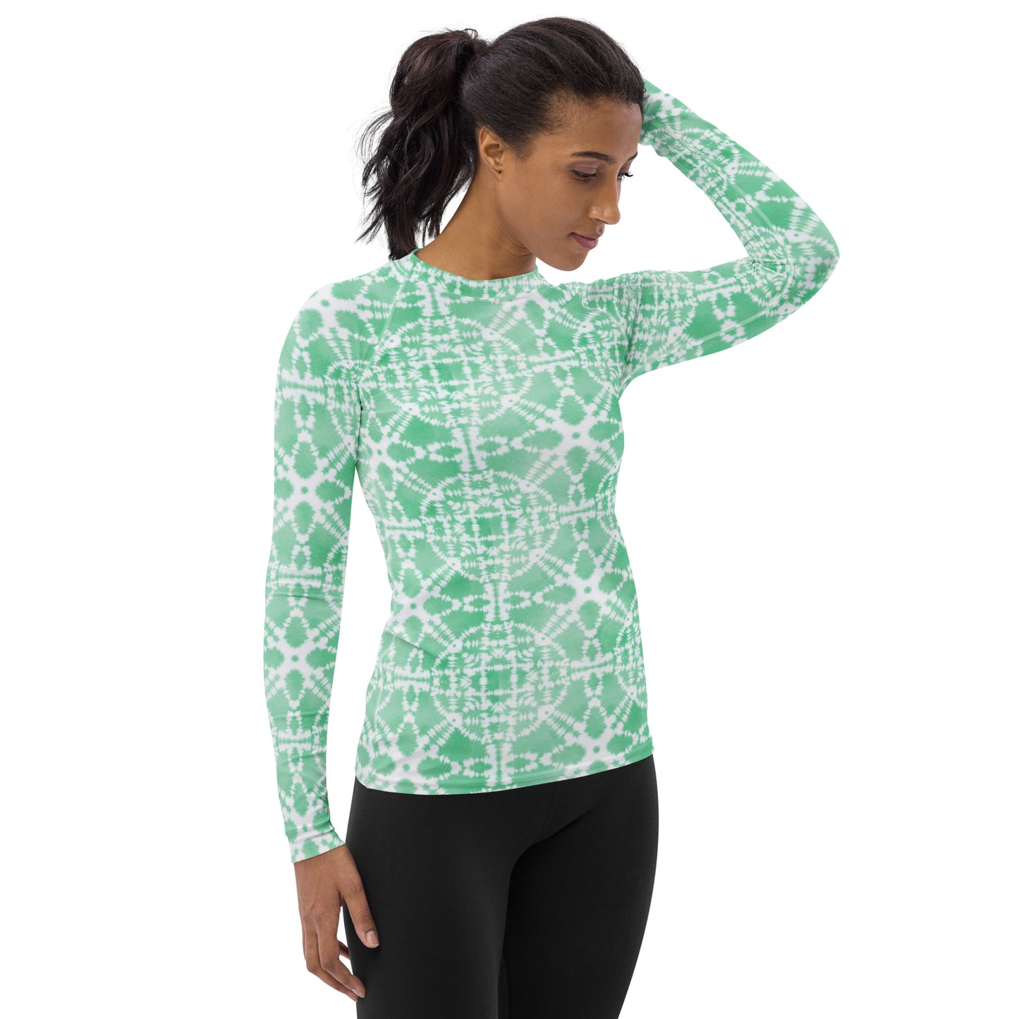 Green Batik - Women's Rash Guard