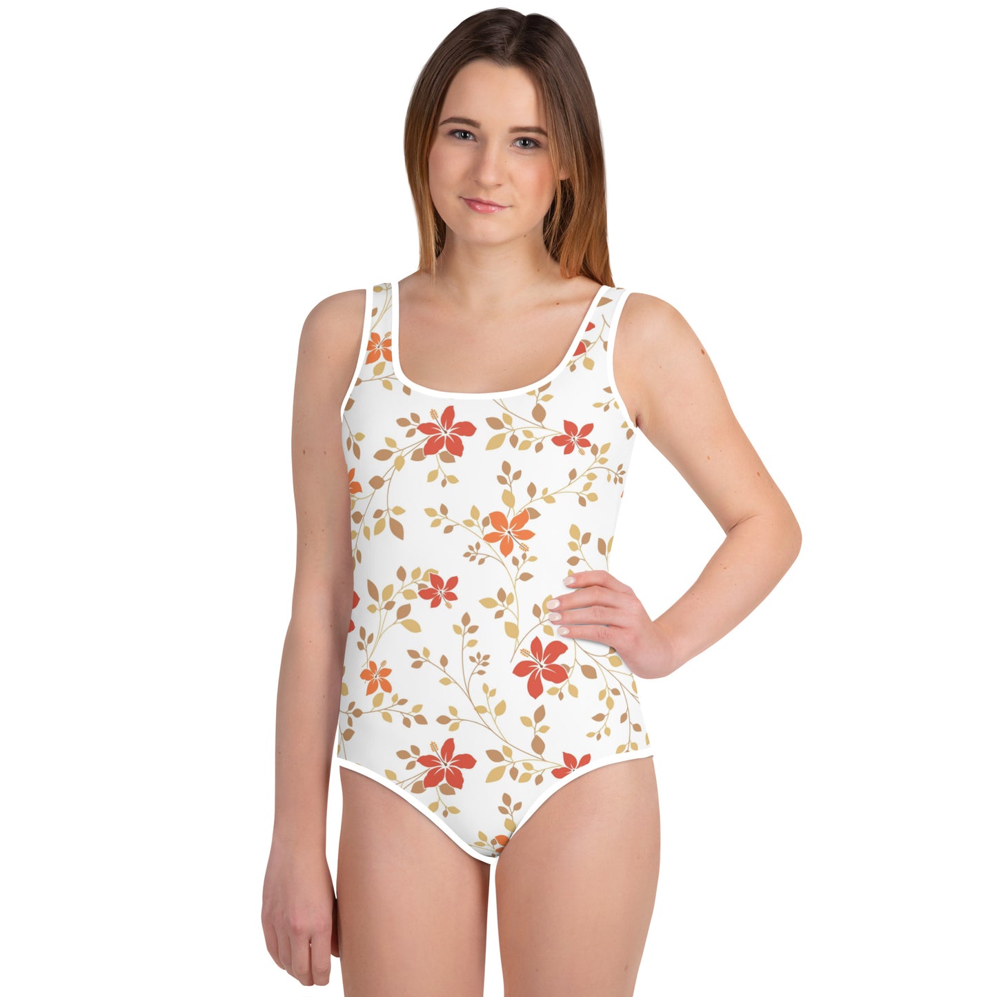 Red Flowers - Youth Swimsuit
