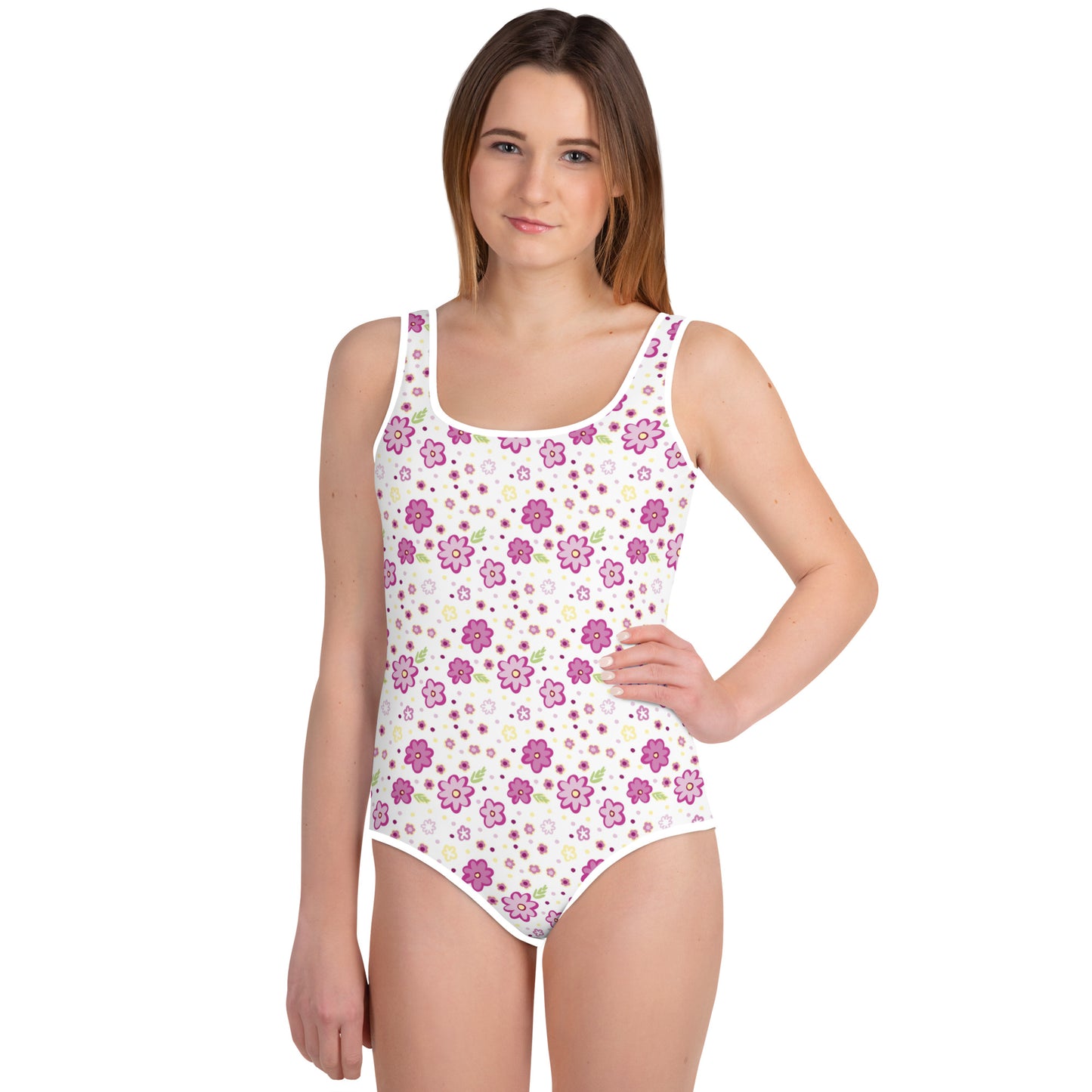 Purple Flowers - Youth Swimsuit