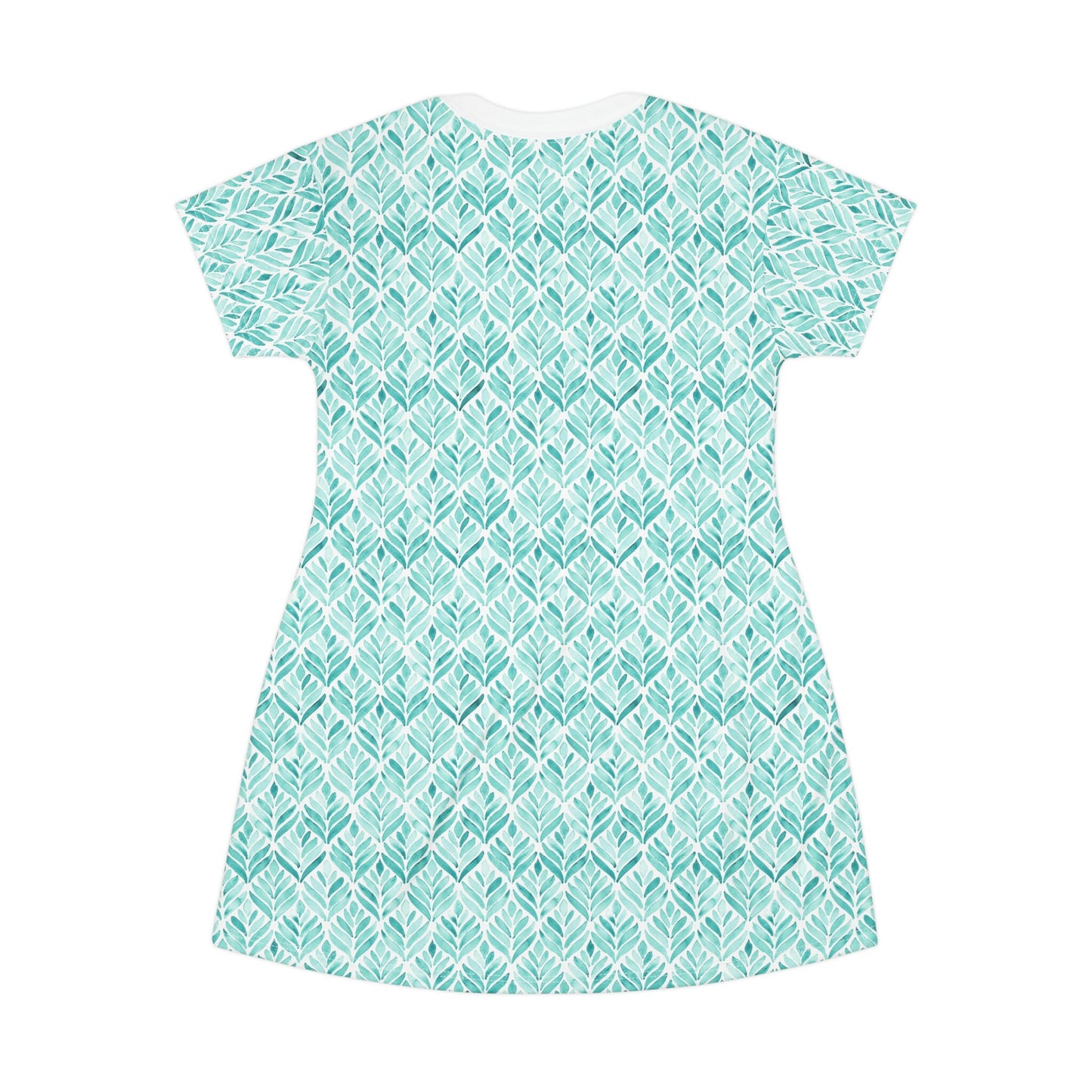 T-Shirt Dress - Turquoise Watercolor