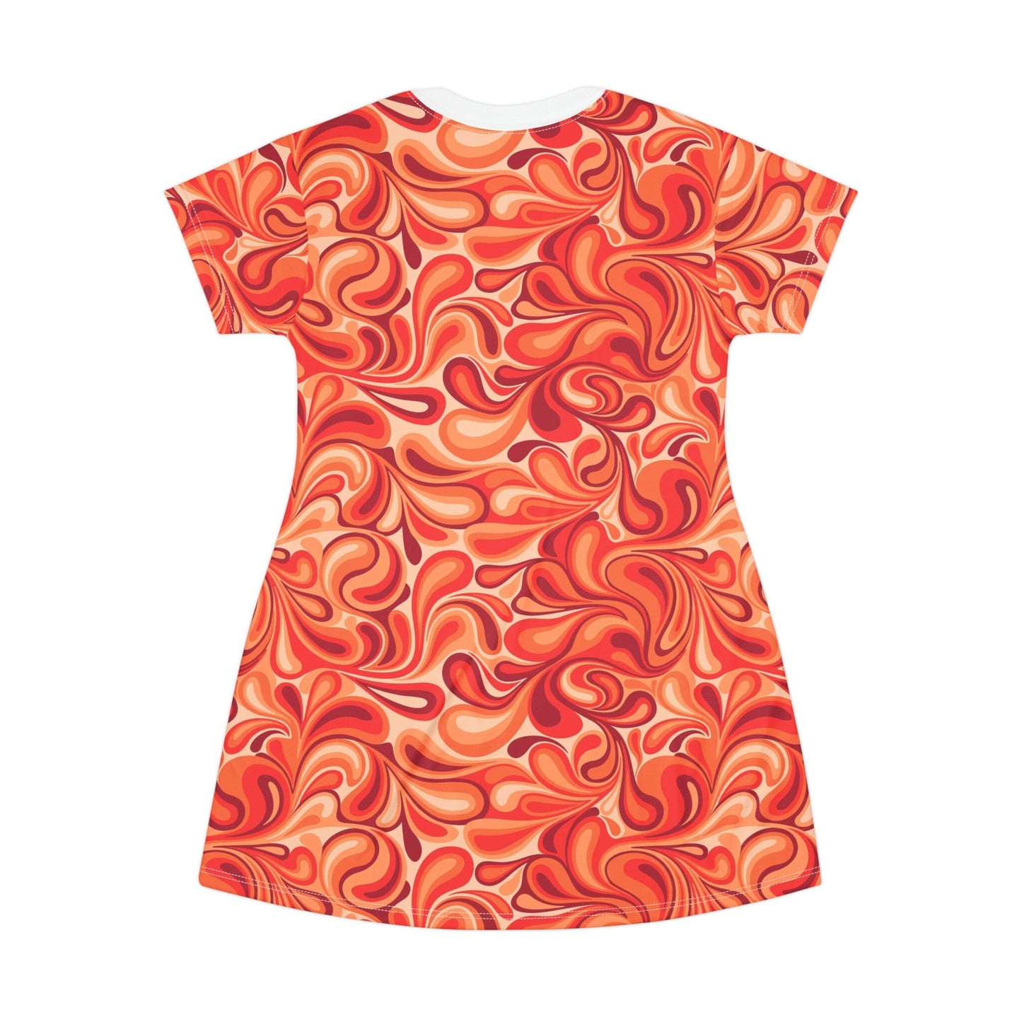 T-Shirt Dress - Red Abstract