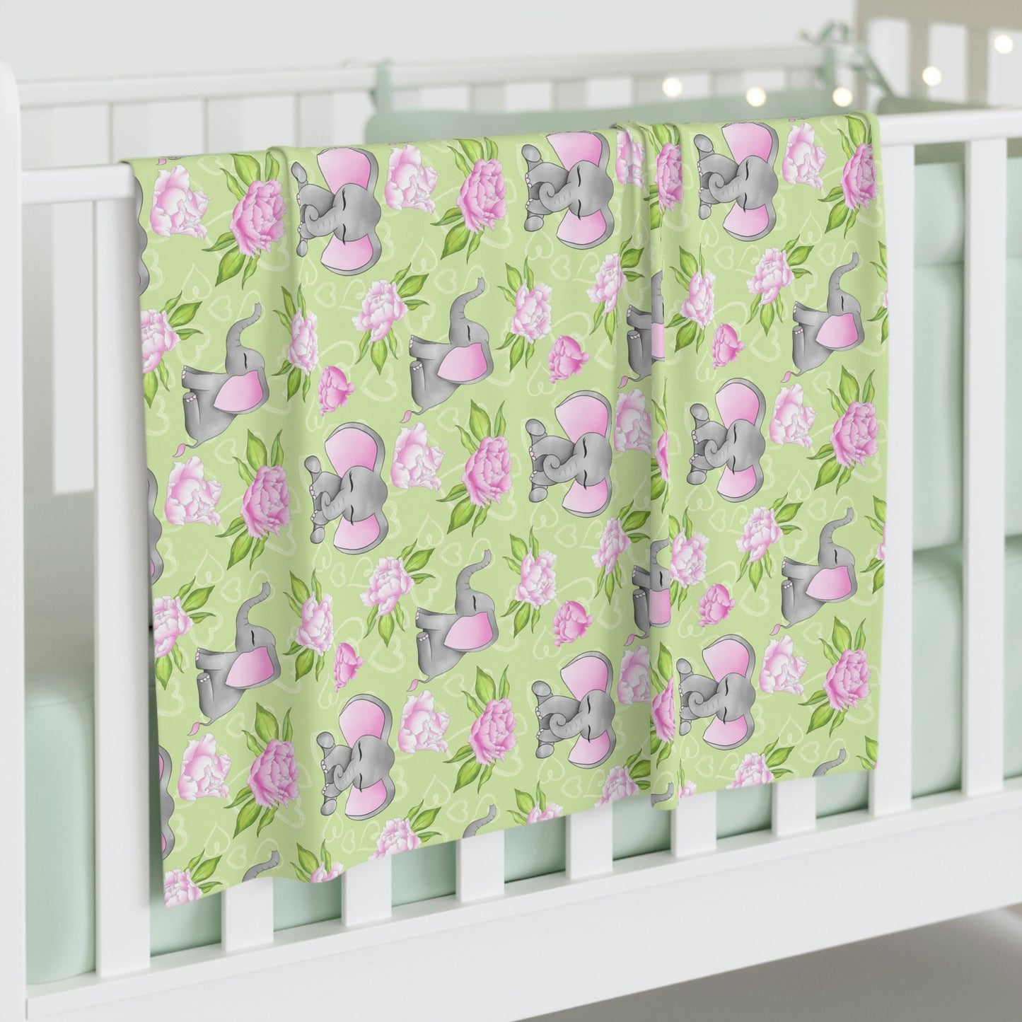 Baby Swaddle Blanket - Pink Elephant