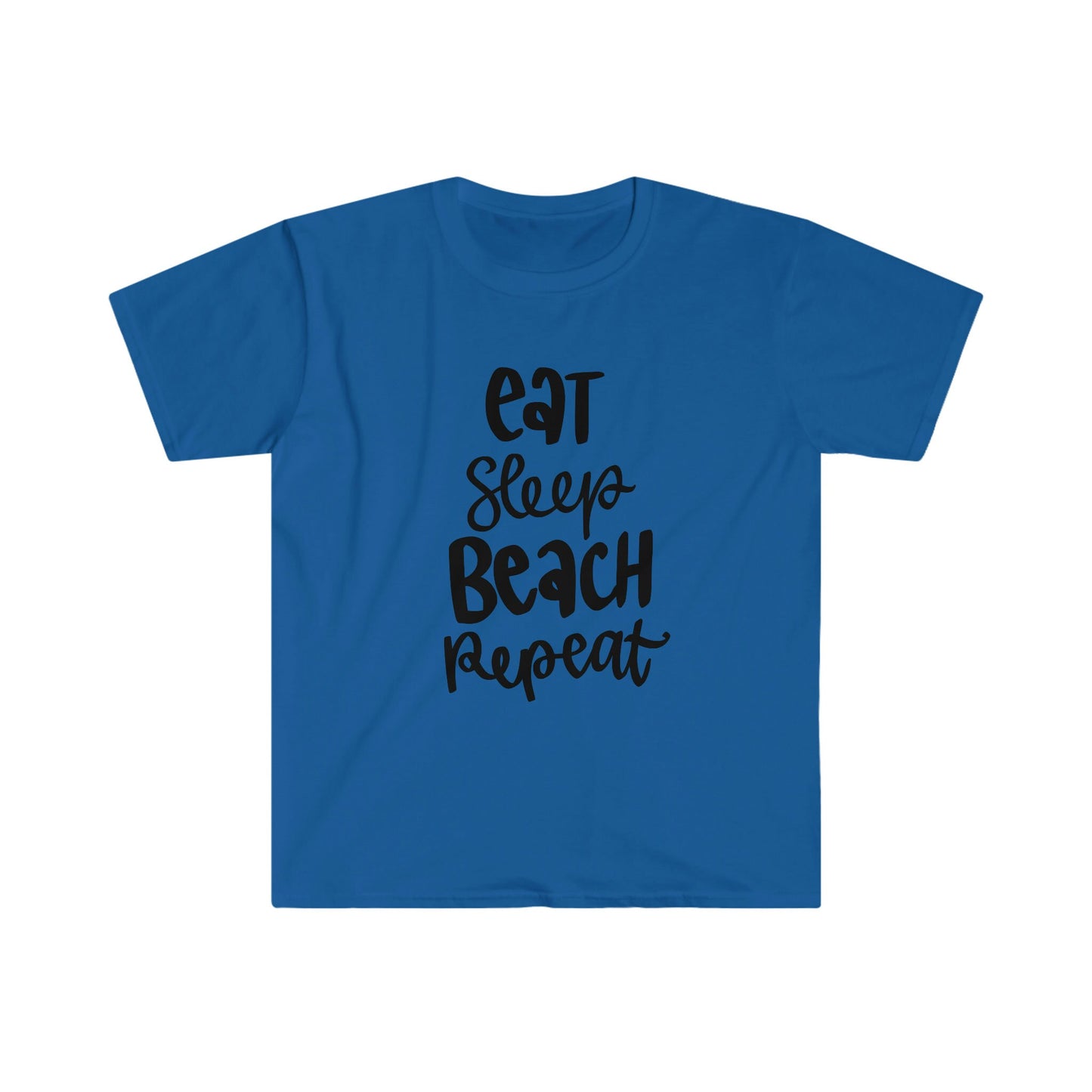 Unisex Softstyle T-Shirt - Eat, Sleep, Beach, Repeat