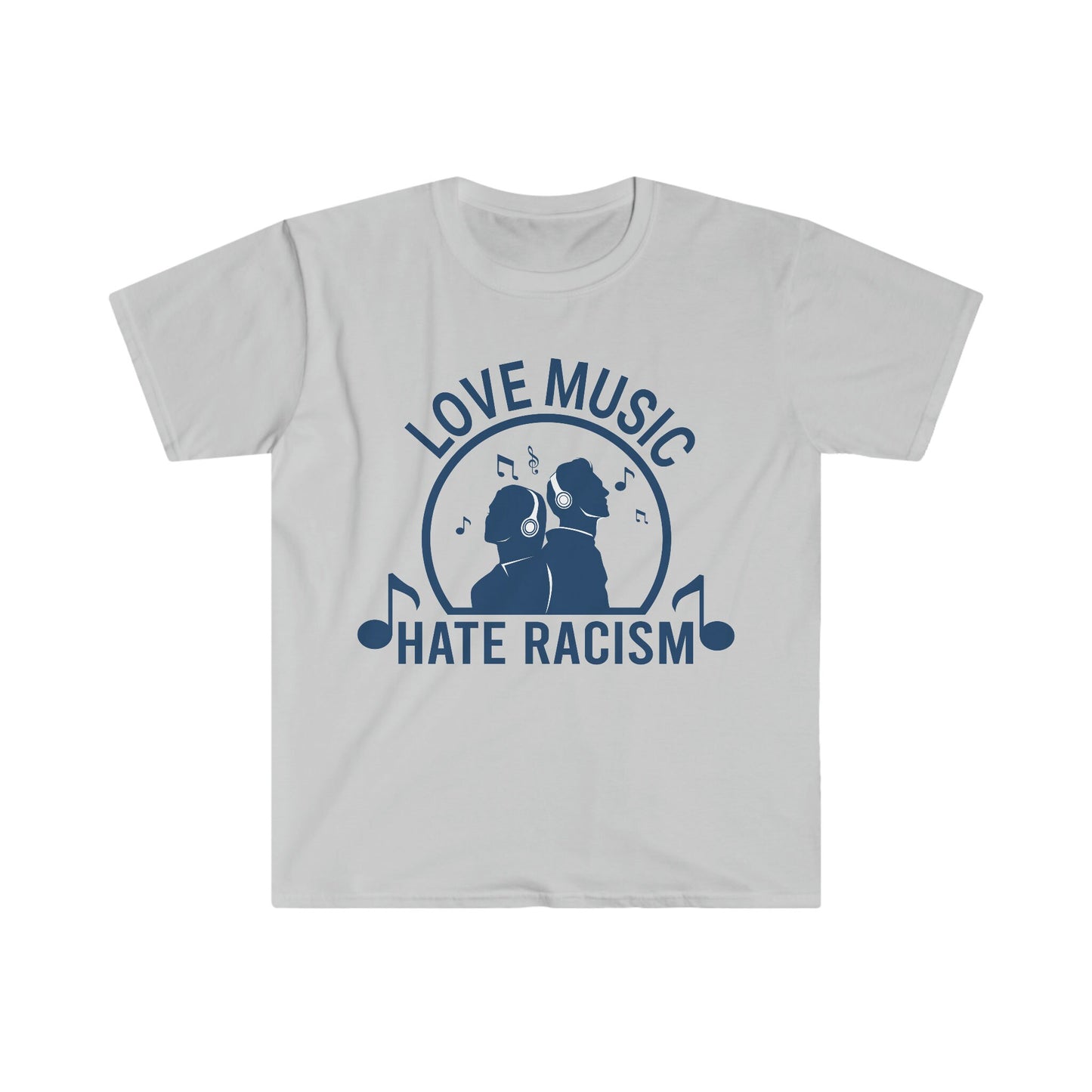Love Music - Hate Racism - Unisex Softstyle T-Shirt