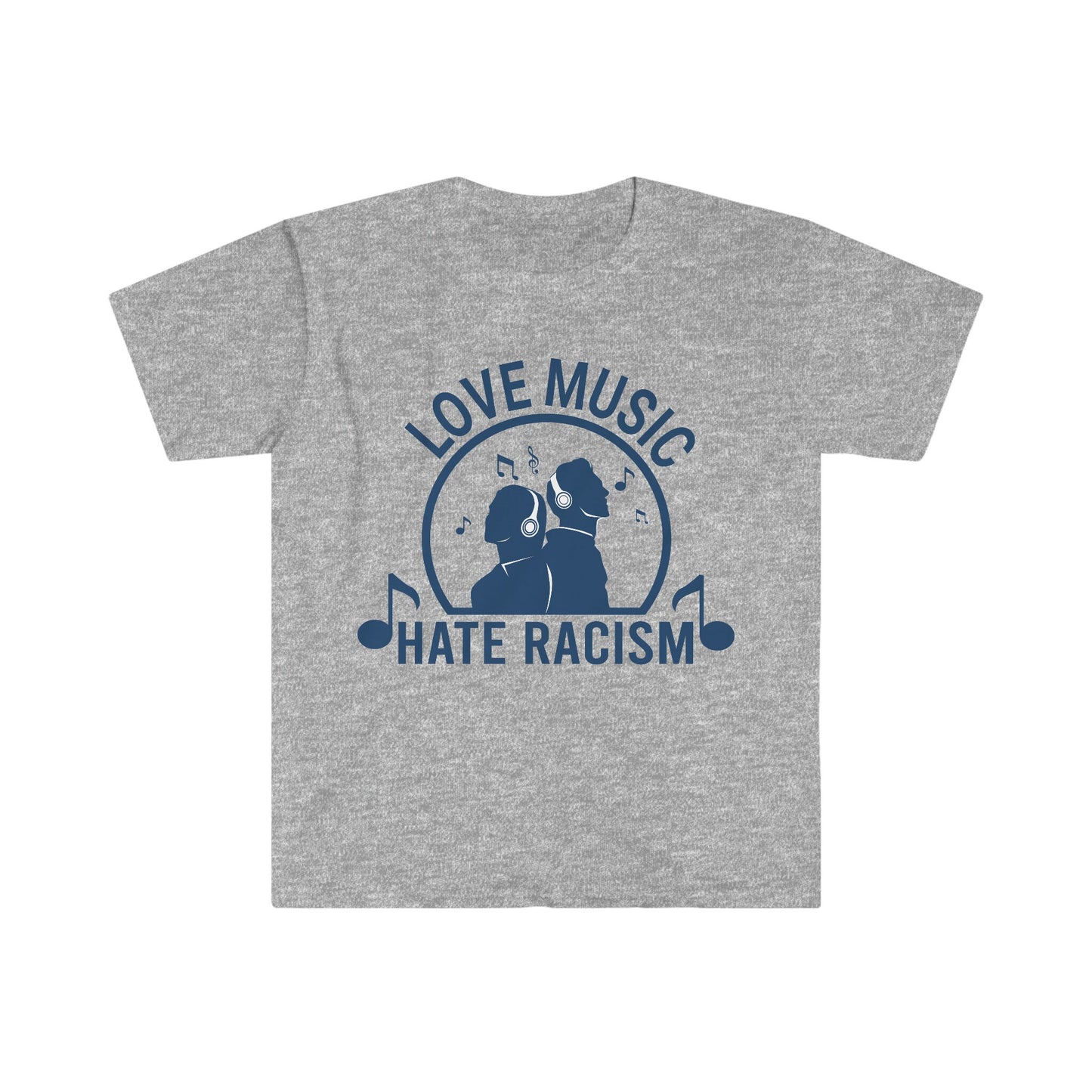 Love Music - Hate Racism - Unisex Softstyle T-Shirt
